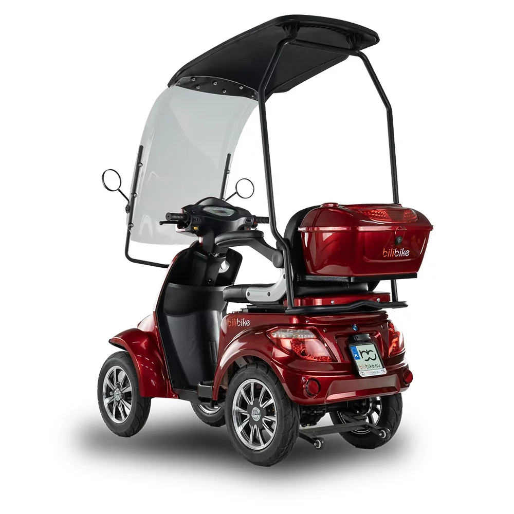 Skuter elektryczny inwalidzki z dachem BILI BIKE SHINO QUADRO GEL, 25km/h - obrazek 4